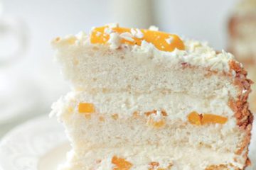 Birthday Peach Cake
