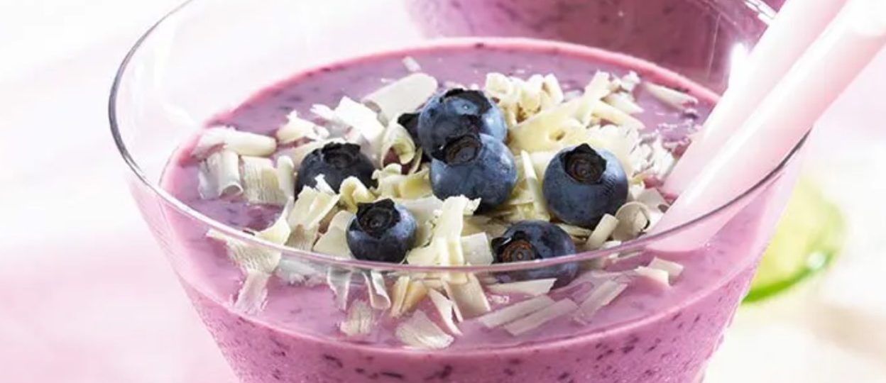 Blueberry Smoothie with Vanilla Ice Cream