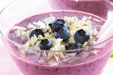 Blueberry Smoothie with Vanilla Ice Cream