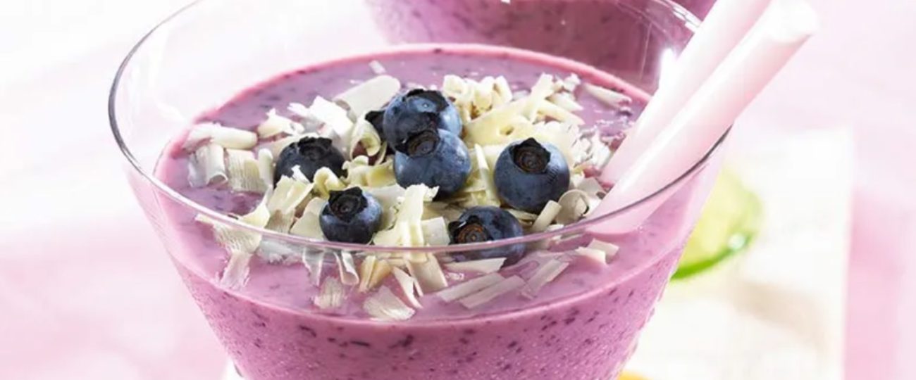 Blueberry Smoothie with Vanilla Ice Cream