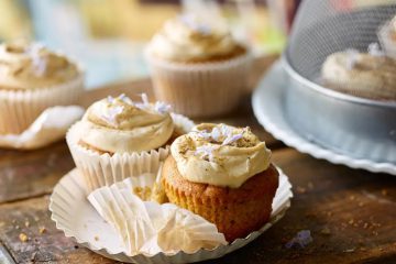Carrot Cupcakes with Lavender Cream