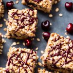 Cherry Oatmeal Squares with Chocolate Drizzle