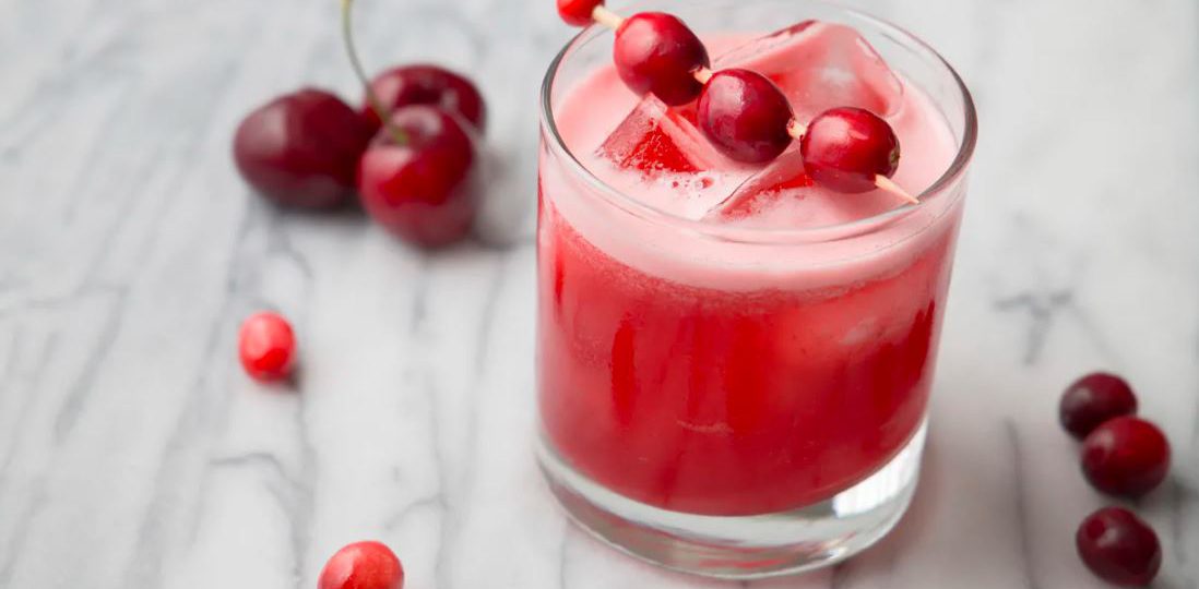Cherry Whiskey Sour Cocktail