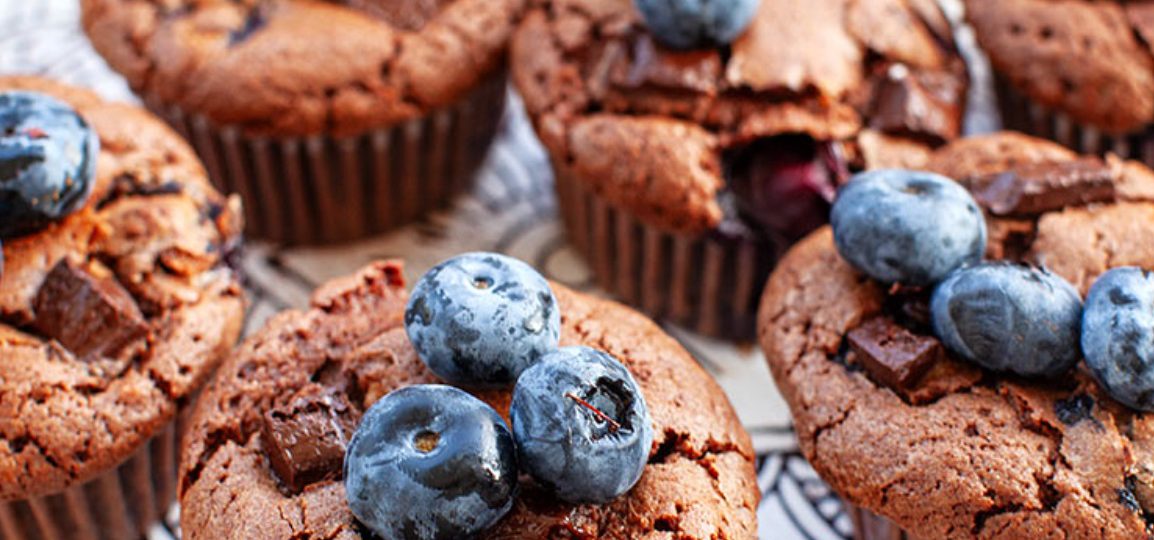 Chocolate Blueberry Muffins