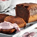 Chocolate Cake with White Bean and Strawberry Cream