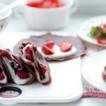 Chocolate Crepes with Strawberries