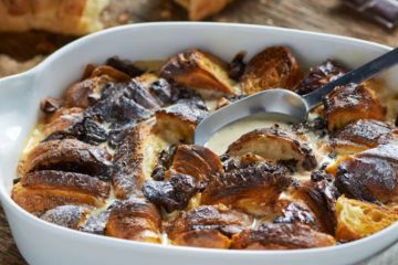 Chocolate Croissant Pudding