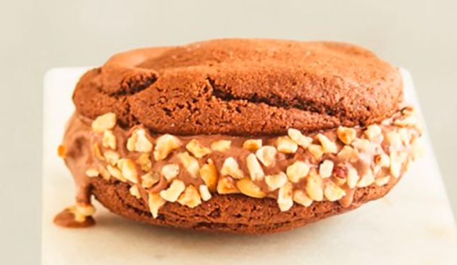 Chocolate Hazelnut Ice Cream Sandwich