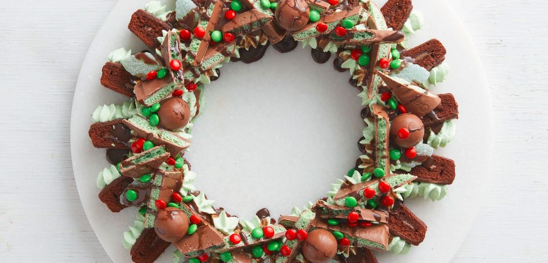 Chocolate Mint Dessert Wreath