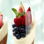 Chocolate rainbow with fresh fruit