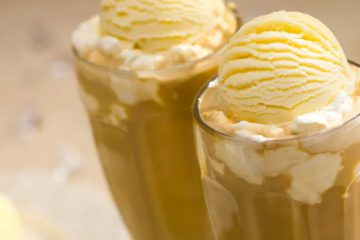 Coffee with Ice Cream and Whipped Cream