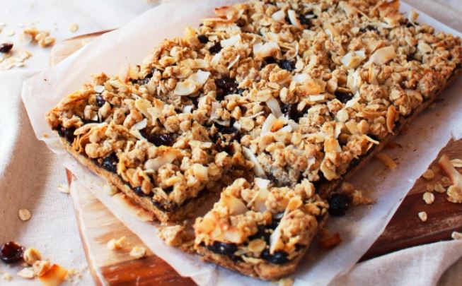 Cranberry and Oat Slice