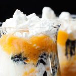 Dessert cups with meringue