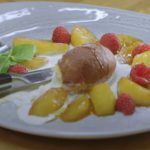 Doughnuts with Ice Cream and Caramelized Apples