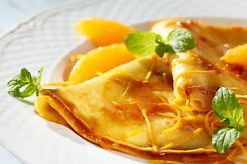 French Crepes Suzette with Oranges
