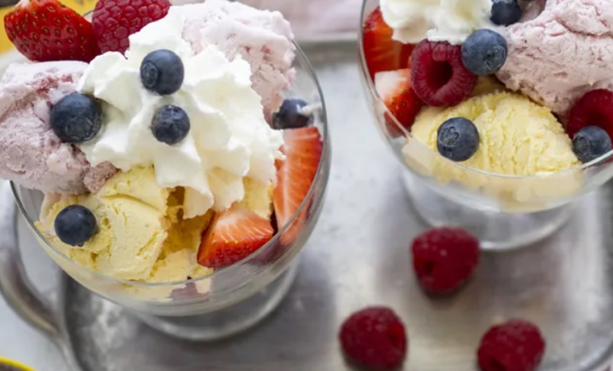 Fruit Ice Cream Dessert