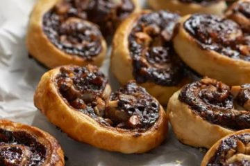Gingerbread Palmiers with Macadamia Nuts