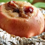 Grilled Apples Stuffed with Rhubarb and Cranberries
