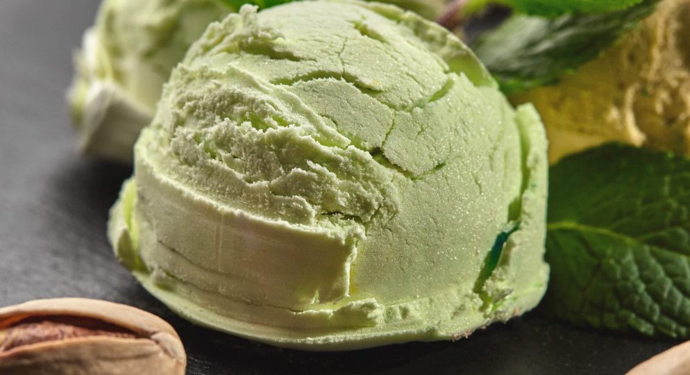 Homemade Pistachio Ice Cream