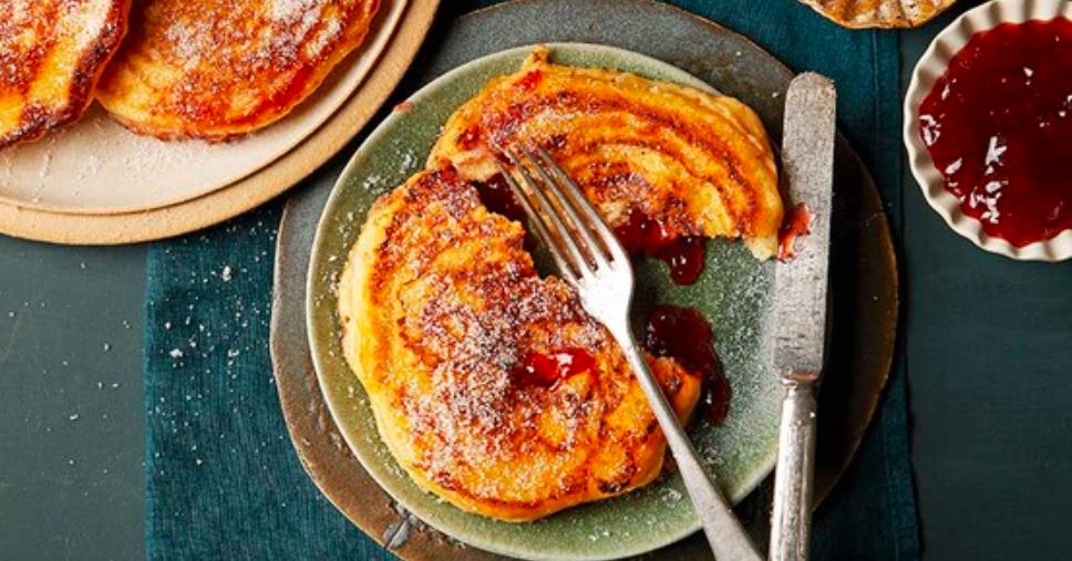 Jam Doughnut Pancakes
