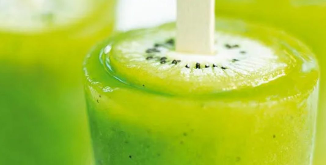 Kiwi Sorbet Popsicles
