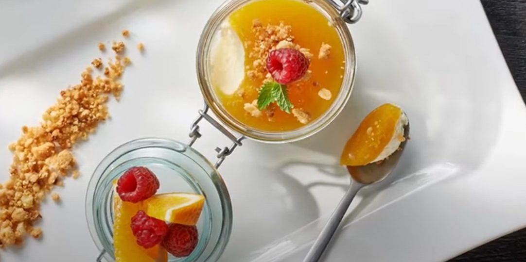 Lemon Mousse with Orange Jelly