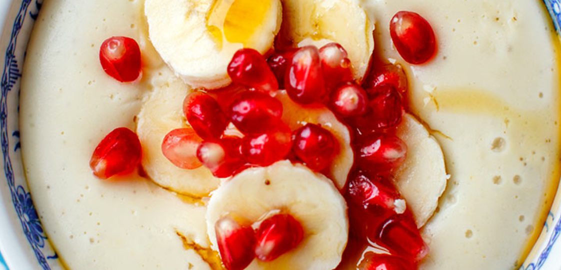 Millet Pudding with Peanut Butter and Maple Syrup