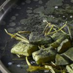 Molecular Cuisine Pumpkin Oil Cookie and Smoked Chocolate