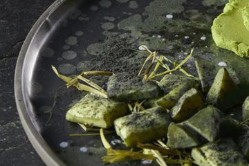 Molecular Cuisine: Pumpkin Oil Cookie and Smoked Chocolate