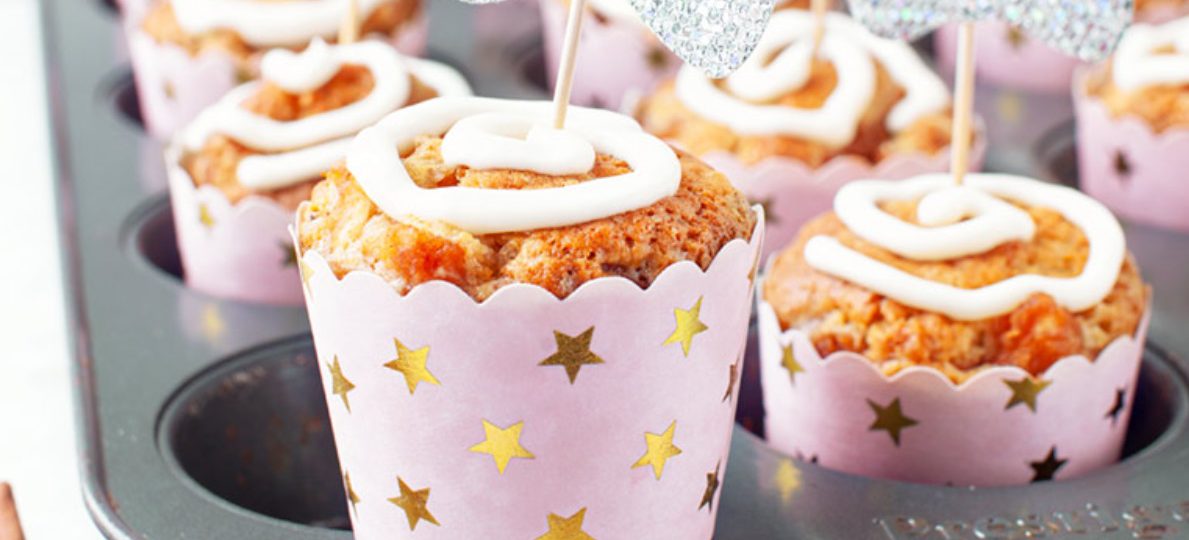 Muffins with Roasted Apples and Cinnamon