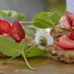 Oat Pancakes with Strawberry Salad