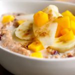Oatmeal with Cranberries and Fresh Fruit