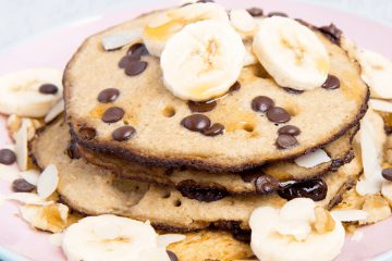 Pancakes with Chocolate and Bananas