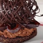 Plum and chocolate dessert