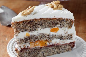 Poppy Seed Birthday Cake with Mascarpone Cream