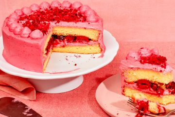 Raspberry Cake With Whipped Cream Filling