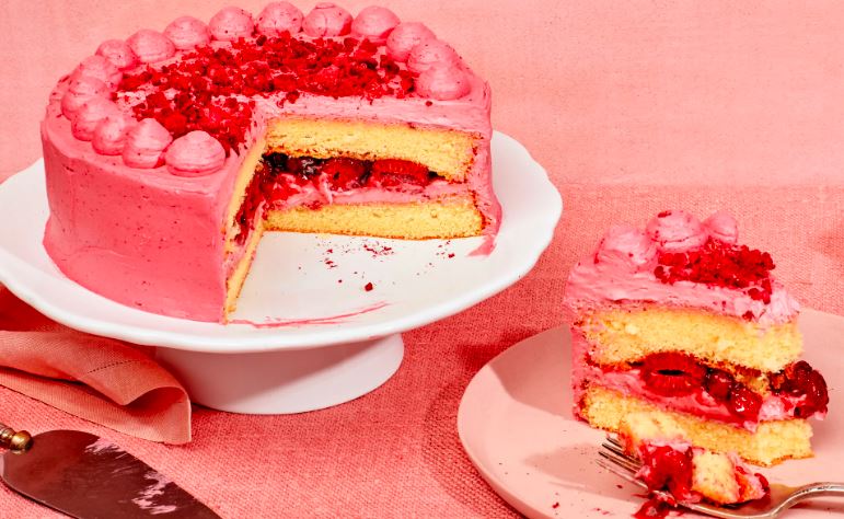 Raspberry Cake With Whipped Cream Filling