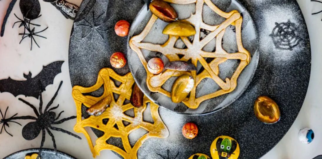 Spiderweb Pumpkin Pancakes