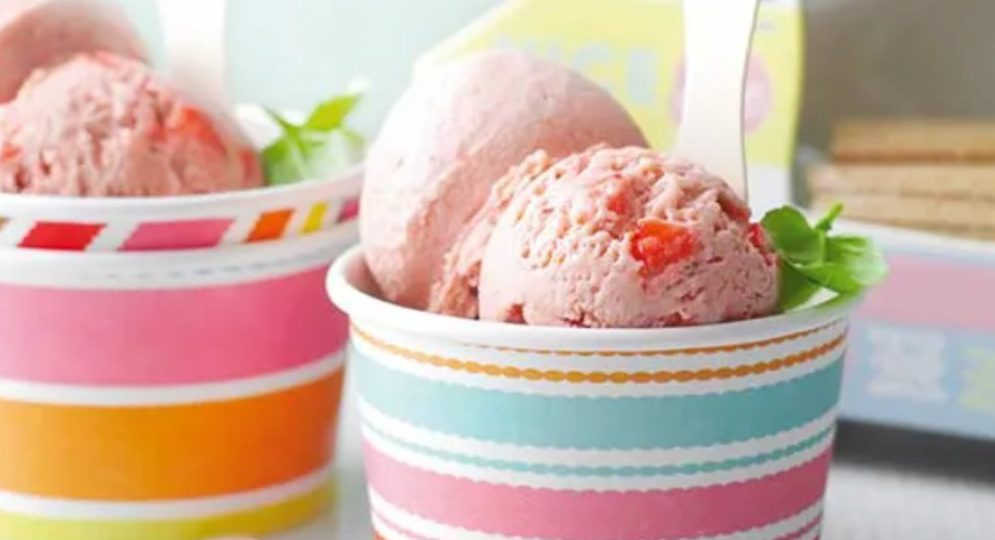 Strawberry Basil Ice Cream