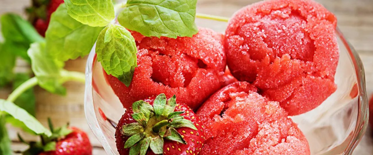 Strawberry-Mint Ice Cream