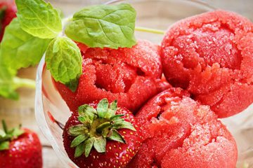 Strawberry-Mint Ice Cream
