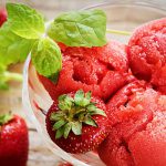 Strawberry-Mint Ice Cream