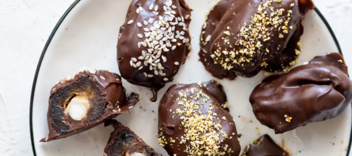 Stuffed Dates in Chocolate