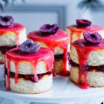 Sugared Cherry Sponge Cakes