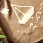 Two-Color Pancakes with Blueberries and Chocolate Sauce