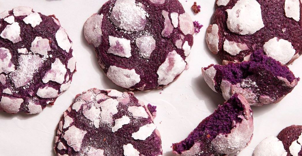 Ube Crinkle Cookies
