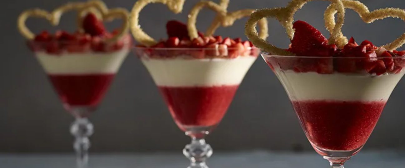 Vanilla Mousse with Strawberries