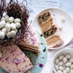 Vegan Easter Cake with Chocolate Nest