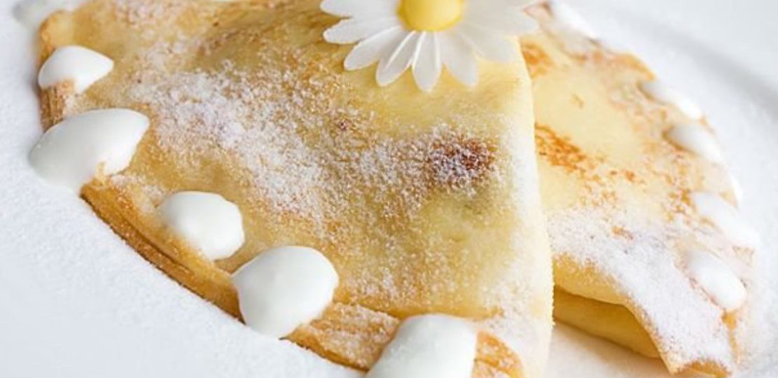 Yeast Pancakes with Chocolate Sauce