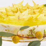 Yogurt Cake with Starfruit and Almonds